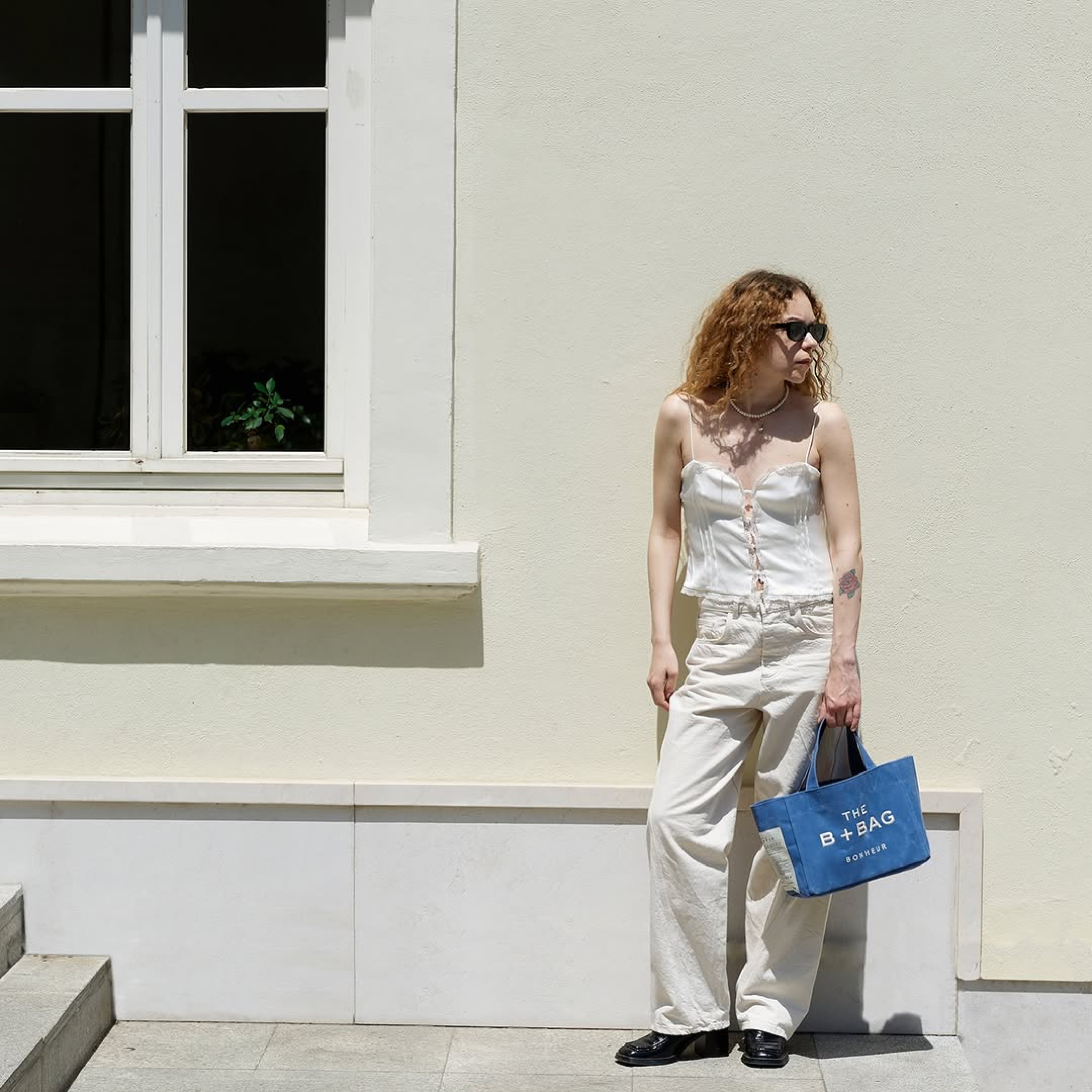 Canvas Parisian Blue Small Tote Bag