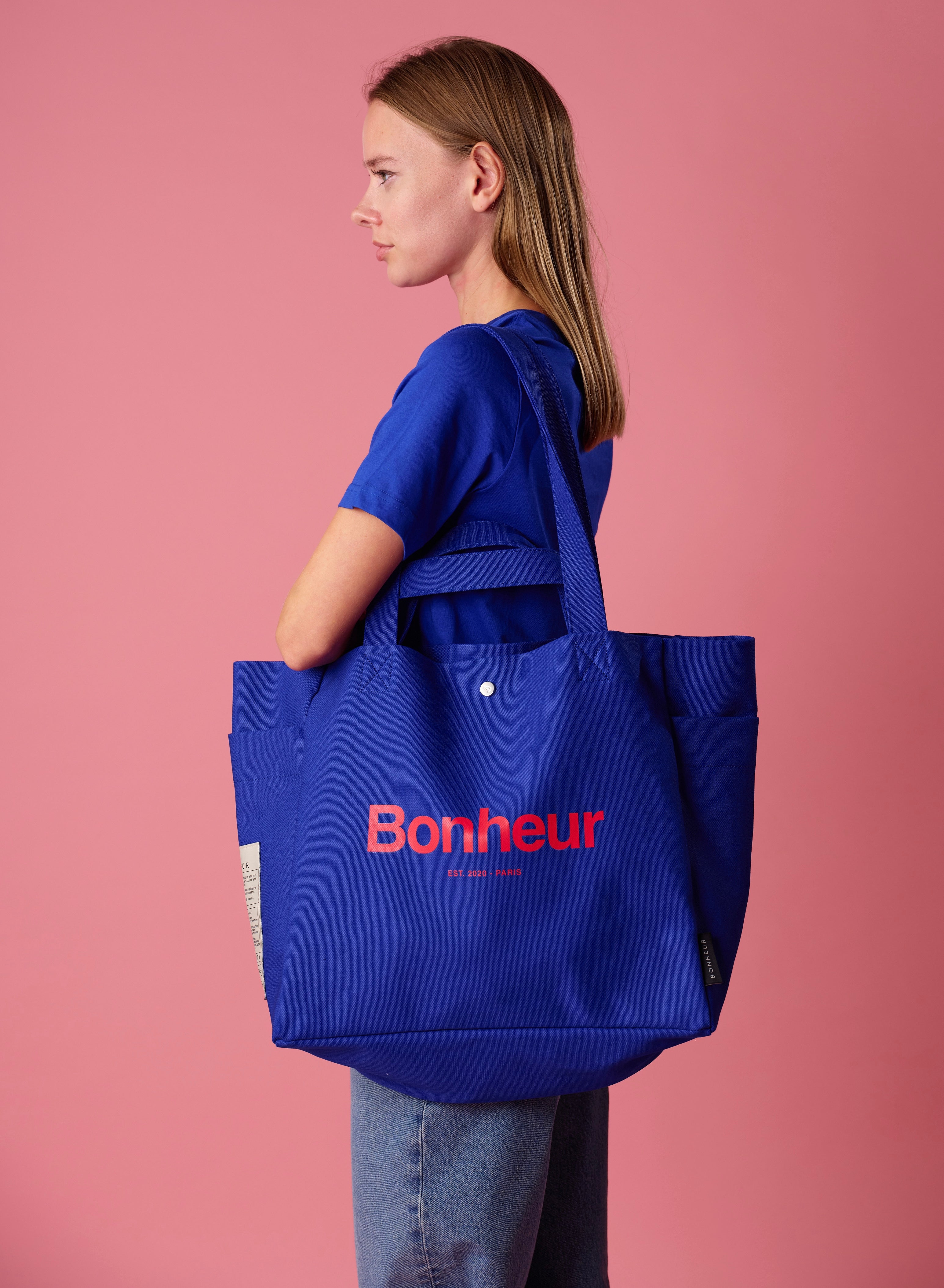 N°4 Canvas Cotton Bag- Ocean Blue