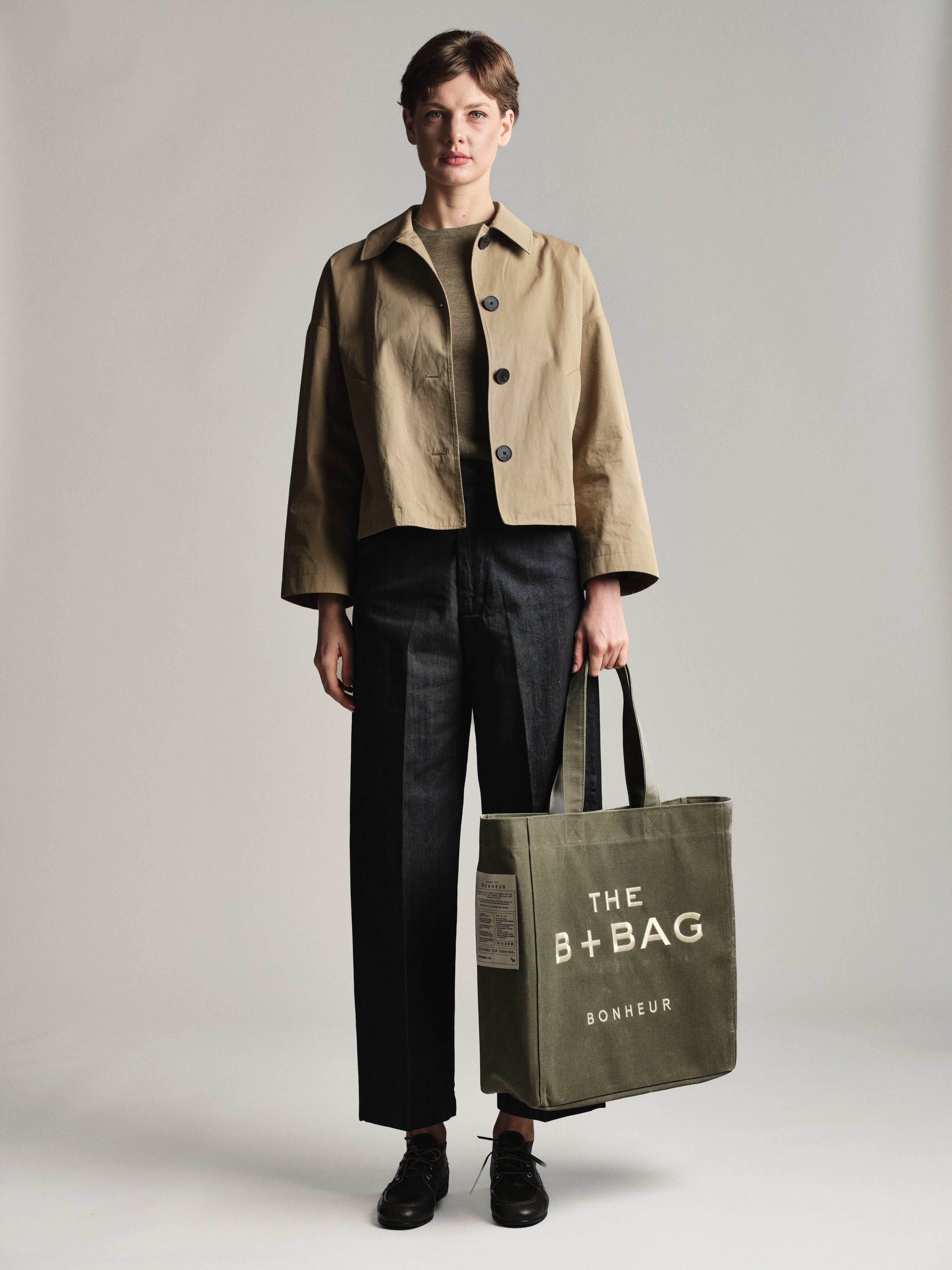 Canvas Green Tea Medium Tote Bag