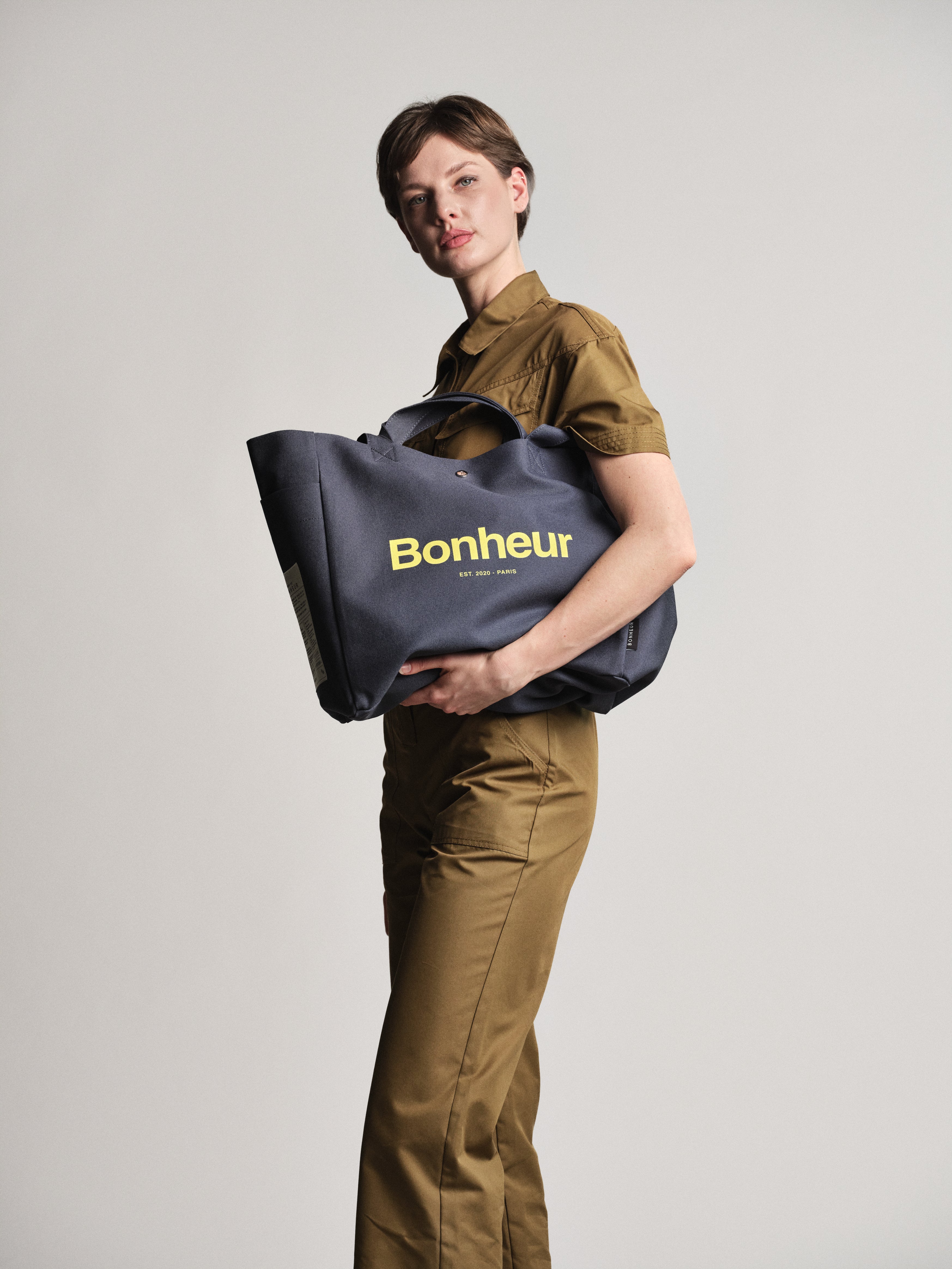 N°4 Canvas Cotton Bag- Blue Jean