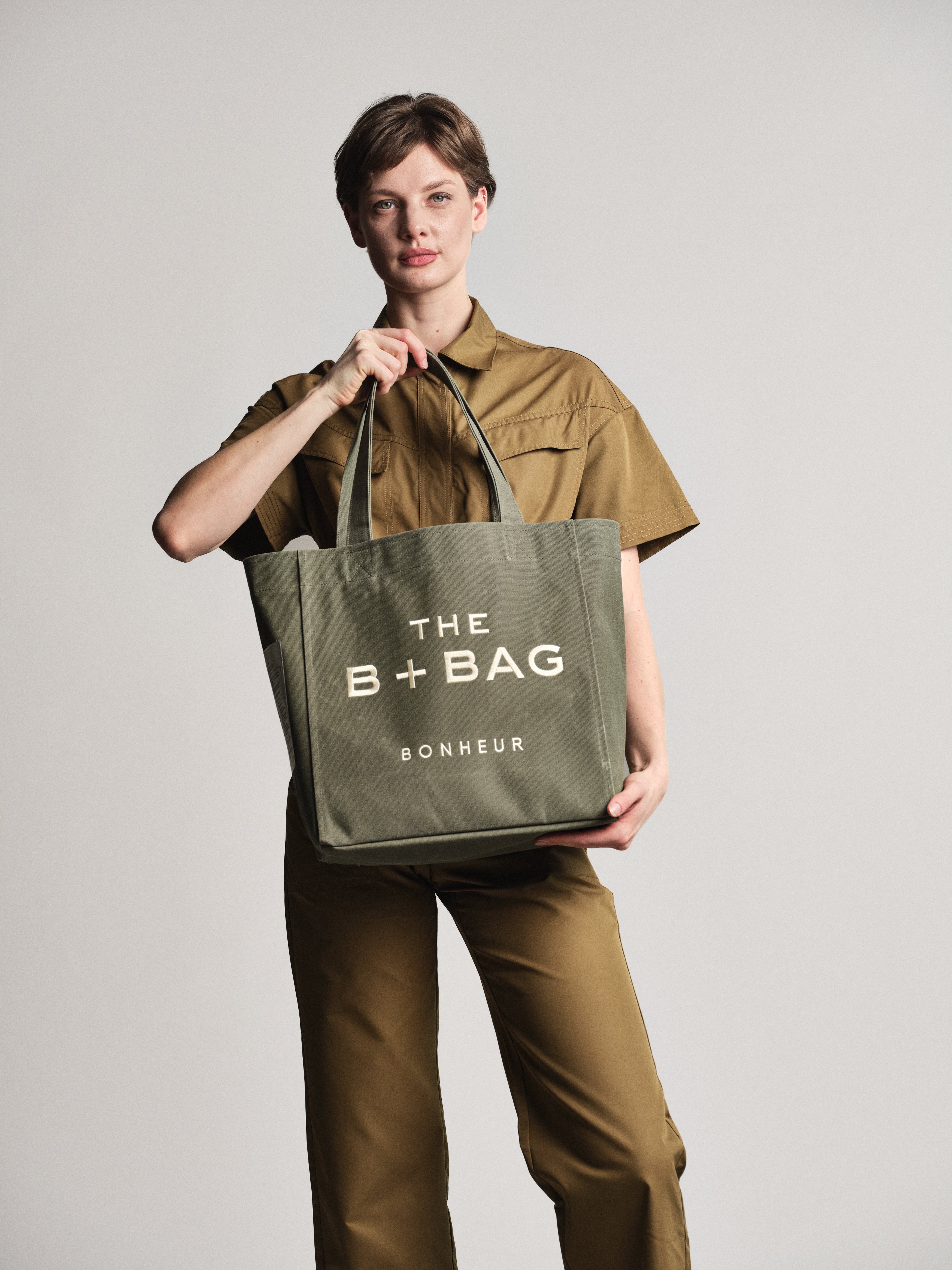 Canvas Green Tea Medium Tote Bag