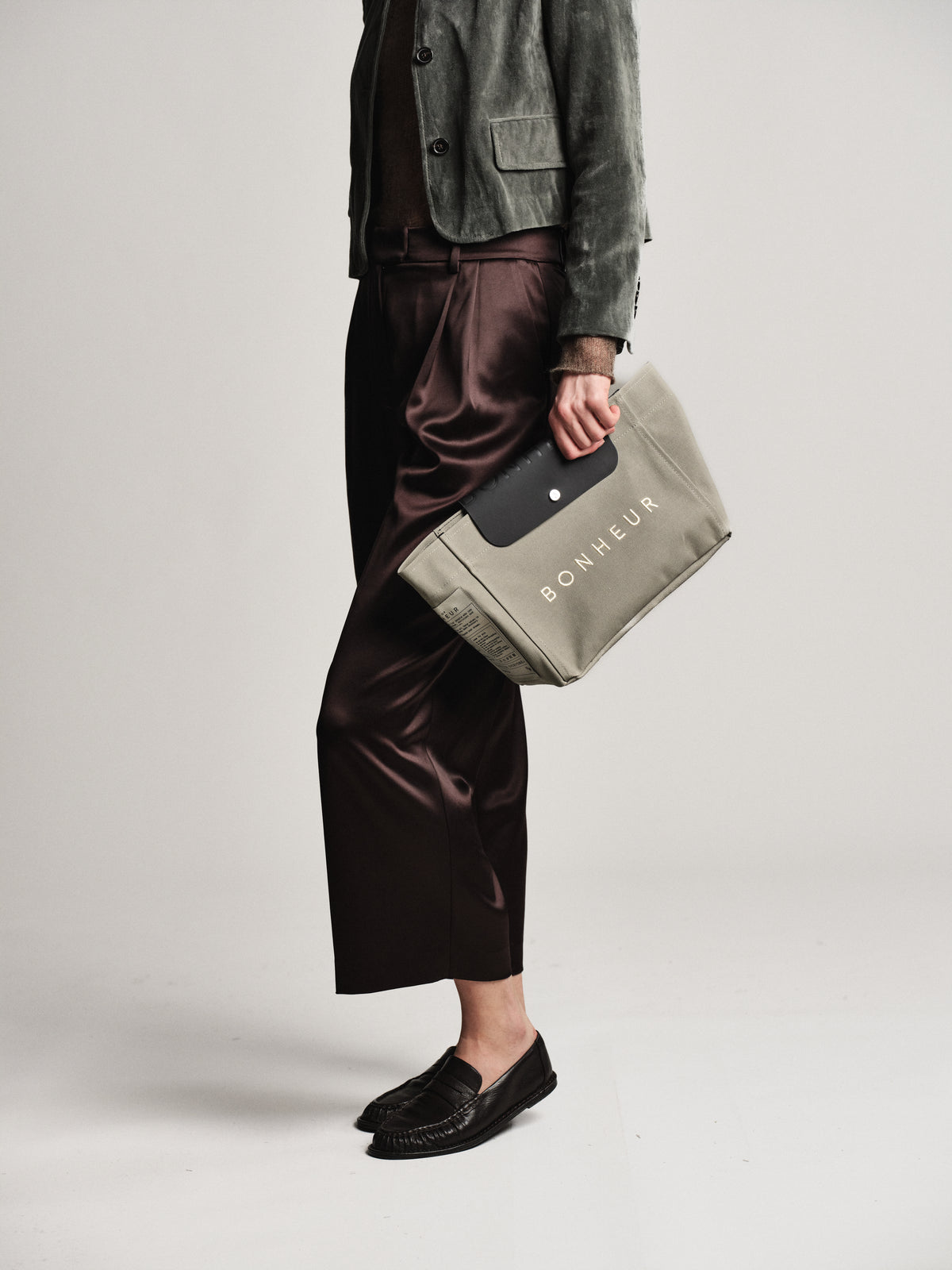 Kanvas Clutch+Bag-Mılky Green