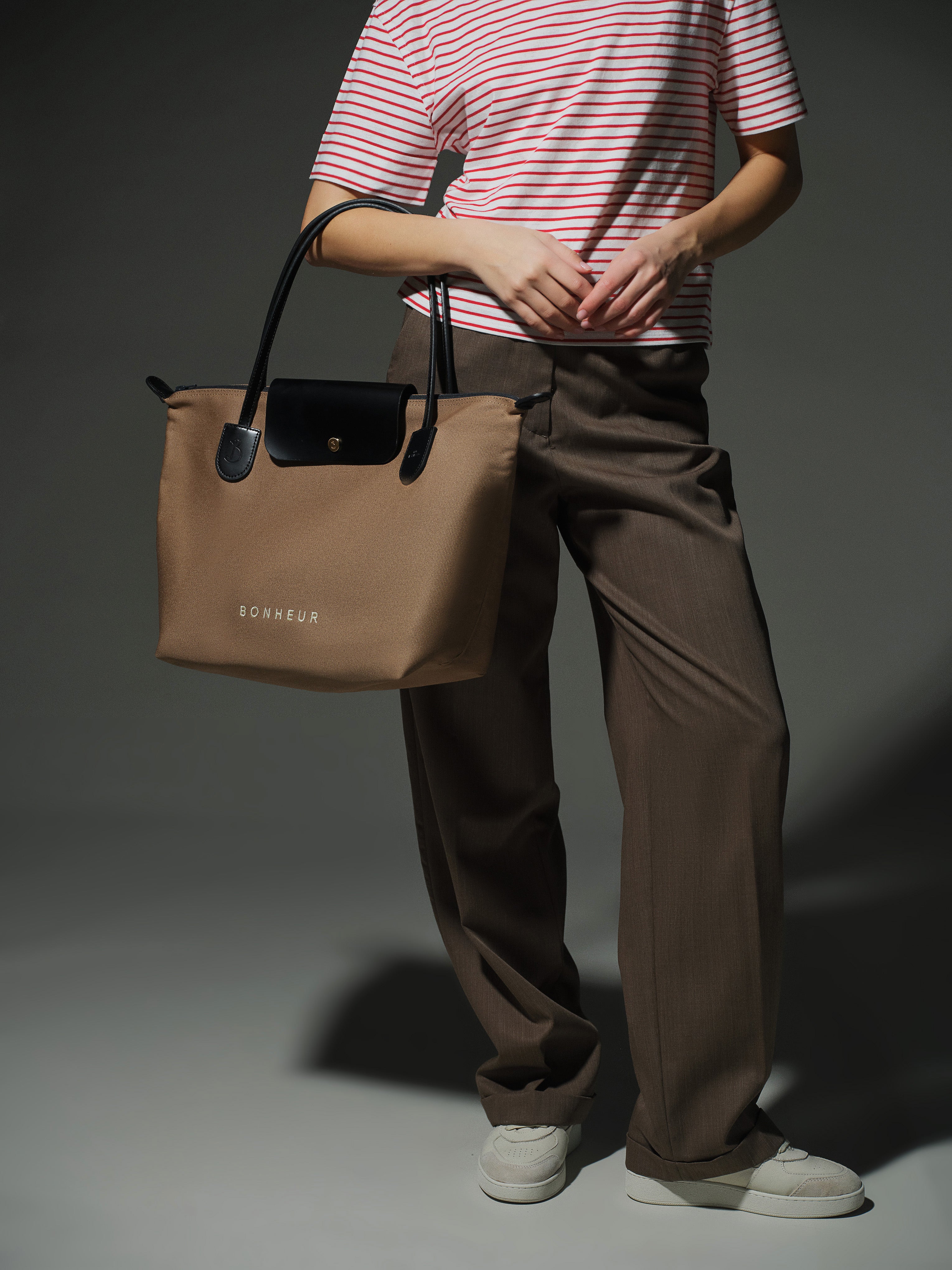N°7 Kanvas Çanta- Mocha Cream