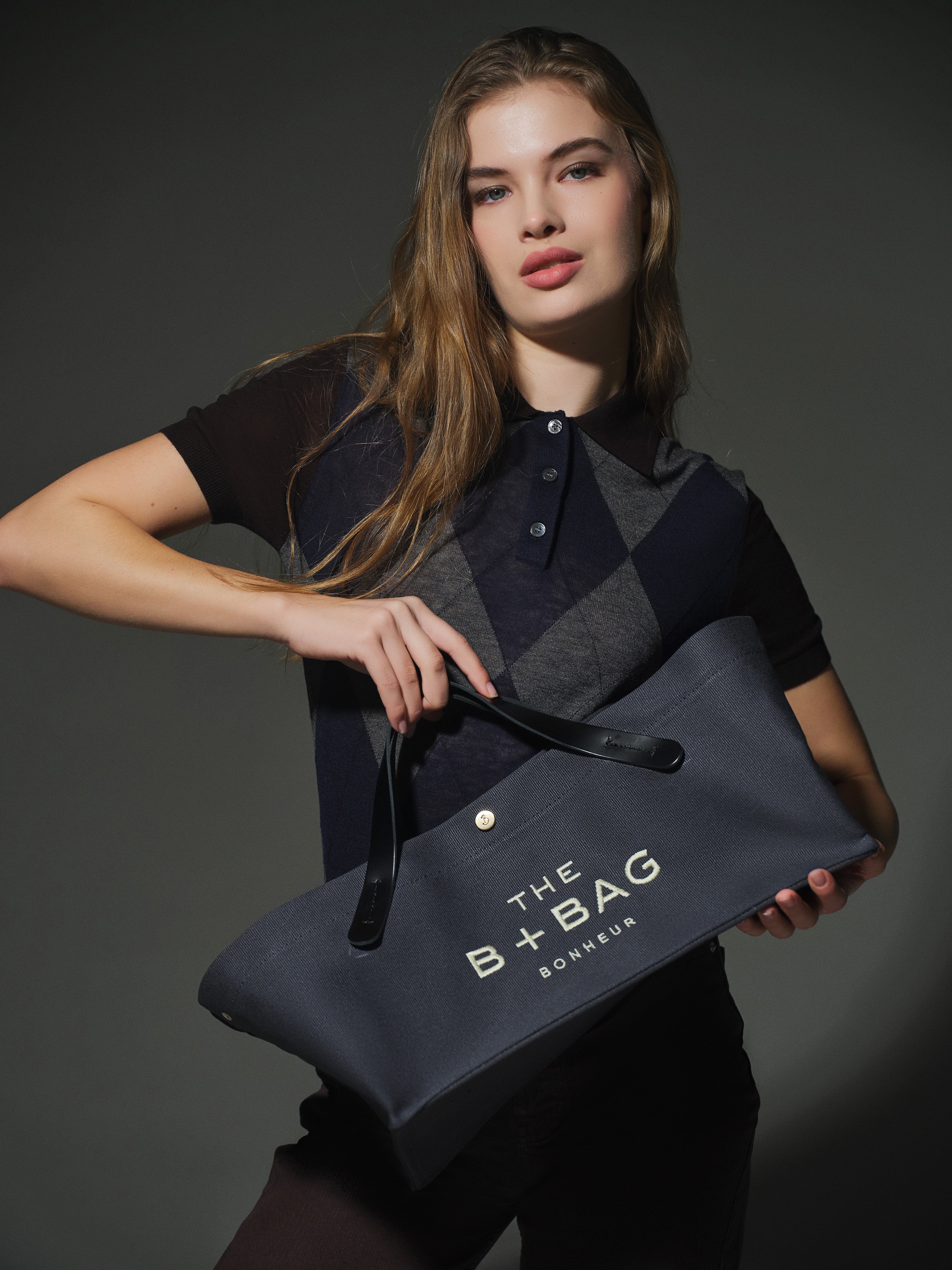N°2 Baguette Denim Gray Çanta