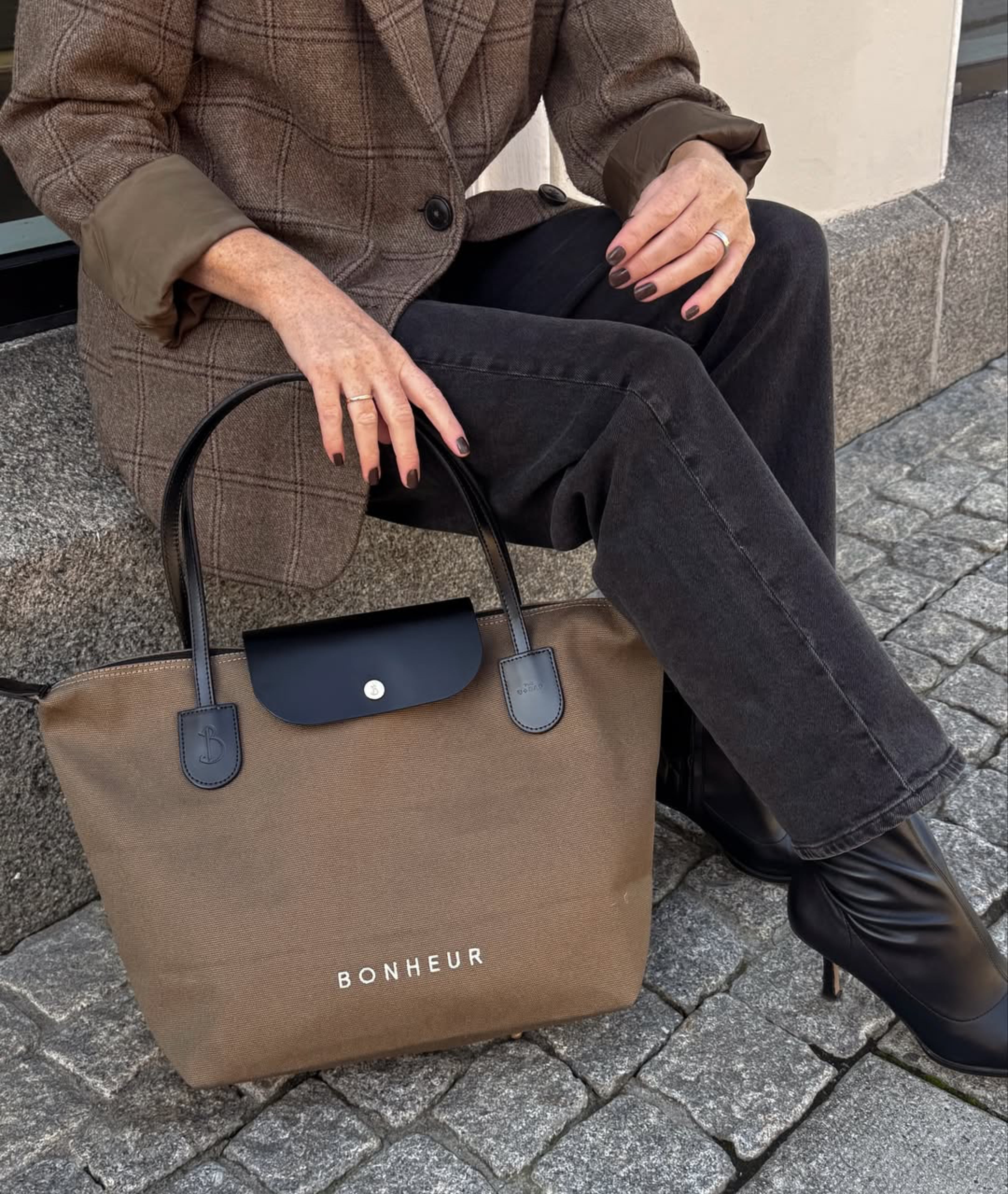N°7 Kanvas Çanta- Mocha Cream