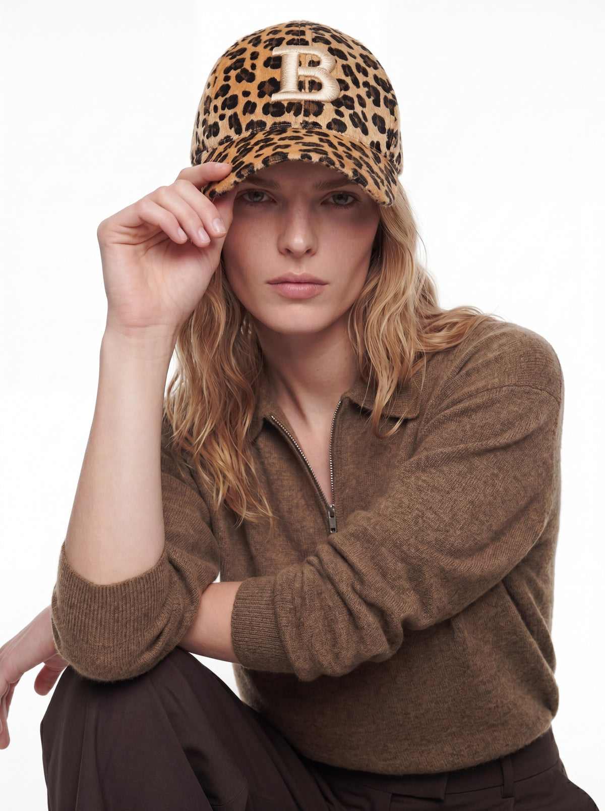 Bonheur Leopard Gabardin Şapka