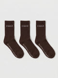 Dark Brown 3'lü Çorap Seti — çoraplar 3