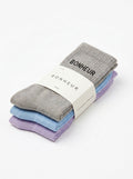 Grey, Blue & Lilac 3'lü Çorap Seti — paket görünümü