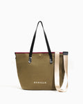 N°8 Canvas Bronze Olive kanvas çanta — önden görünüm