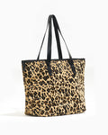 N°8 Canvas Leopard kanvas çanta — yandan görünüm