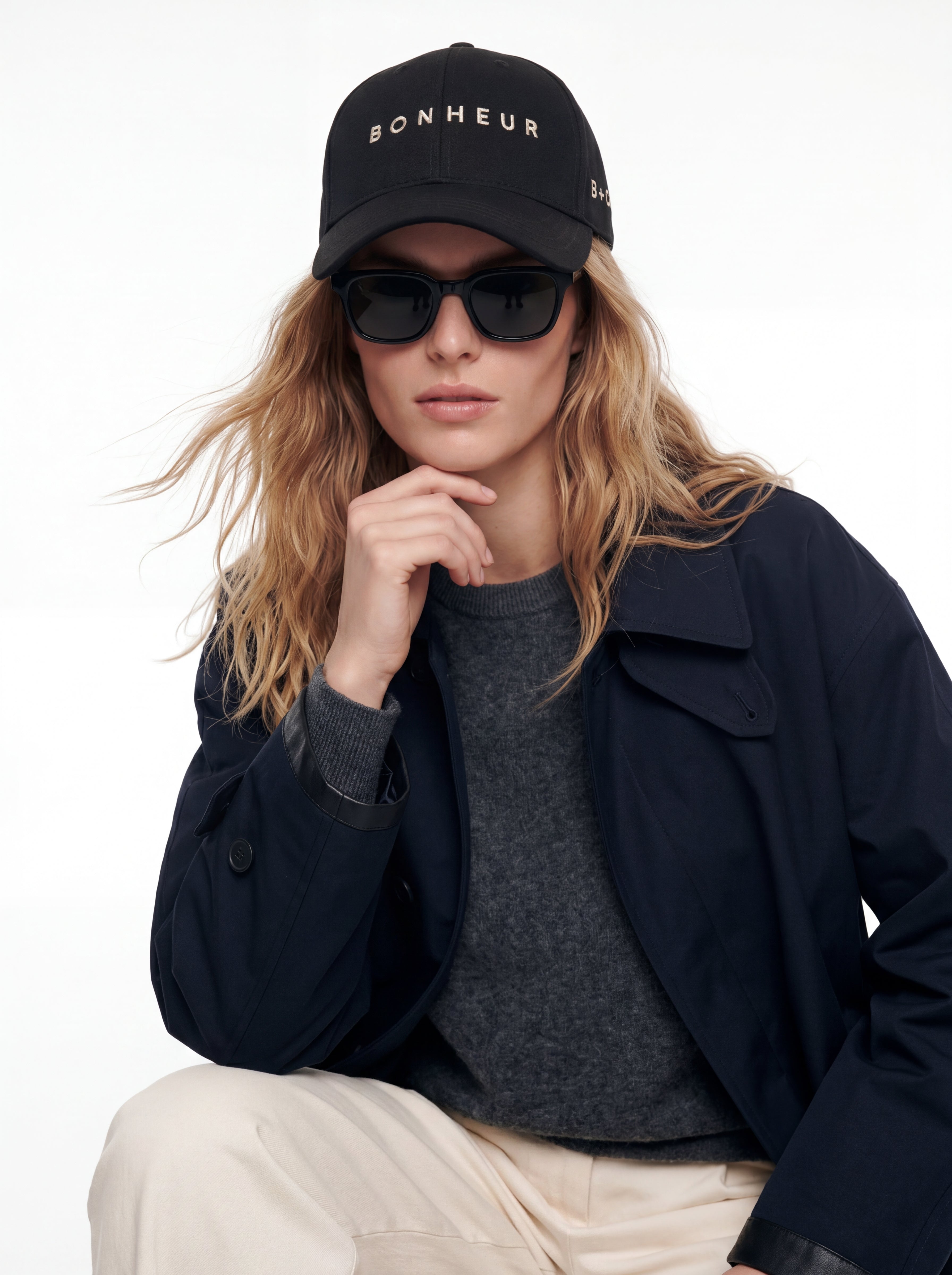 Bonheur Black Baseball Cap