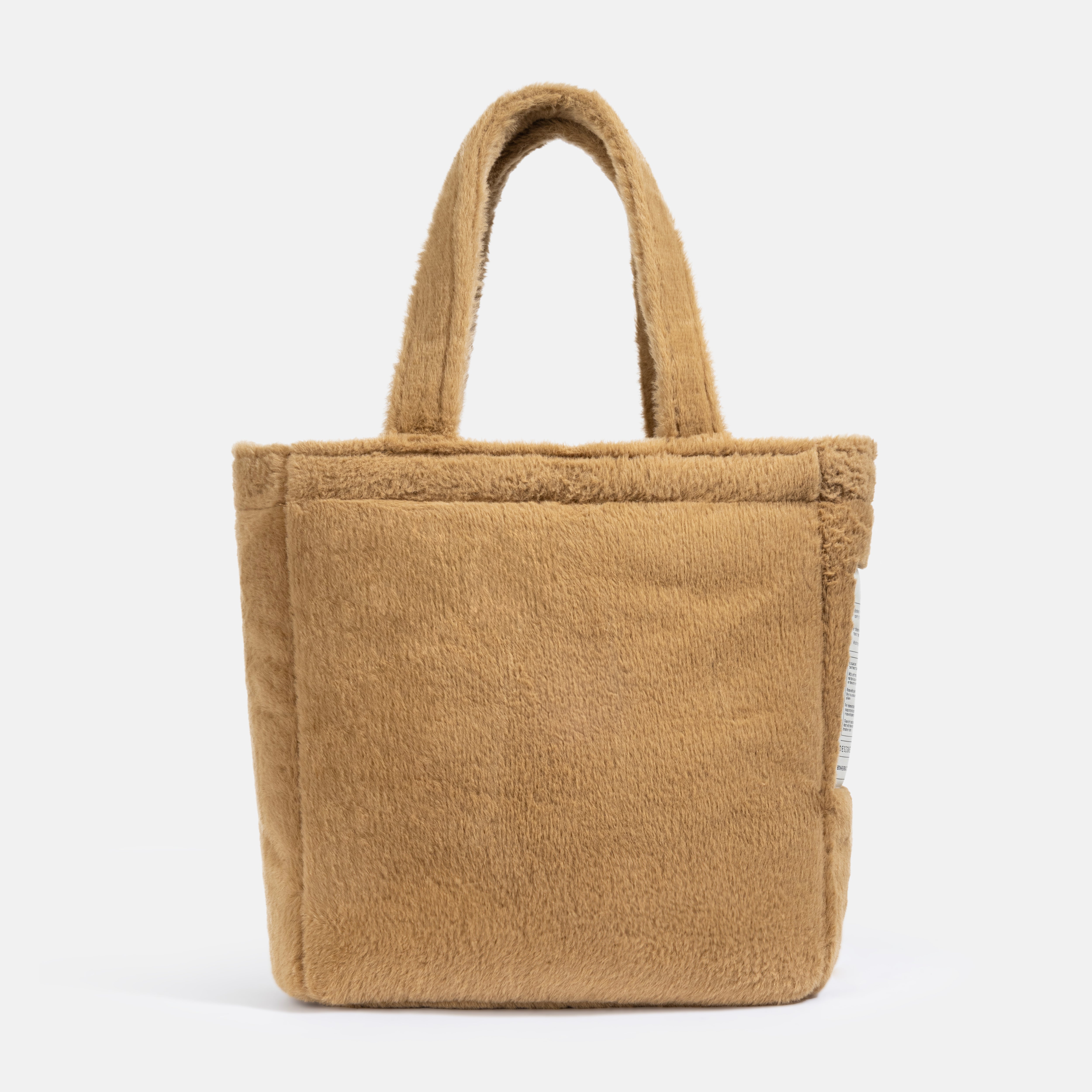 Medium Fluffy Tote Bag - Pumpkin Spice