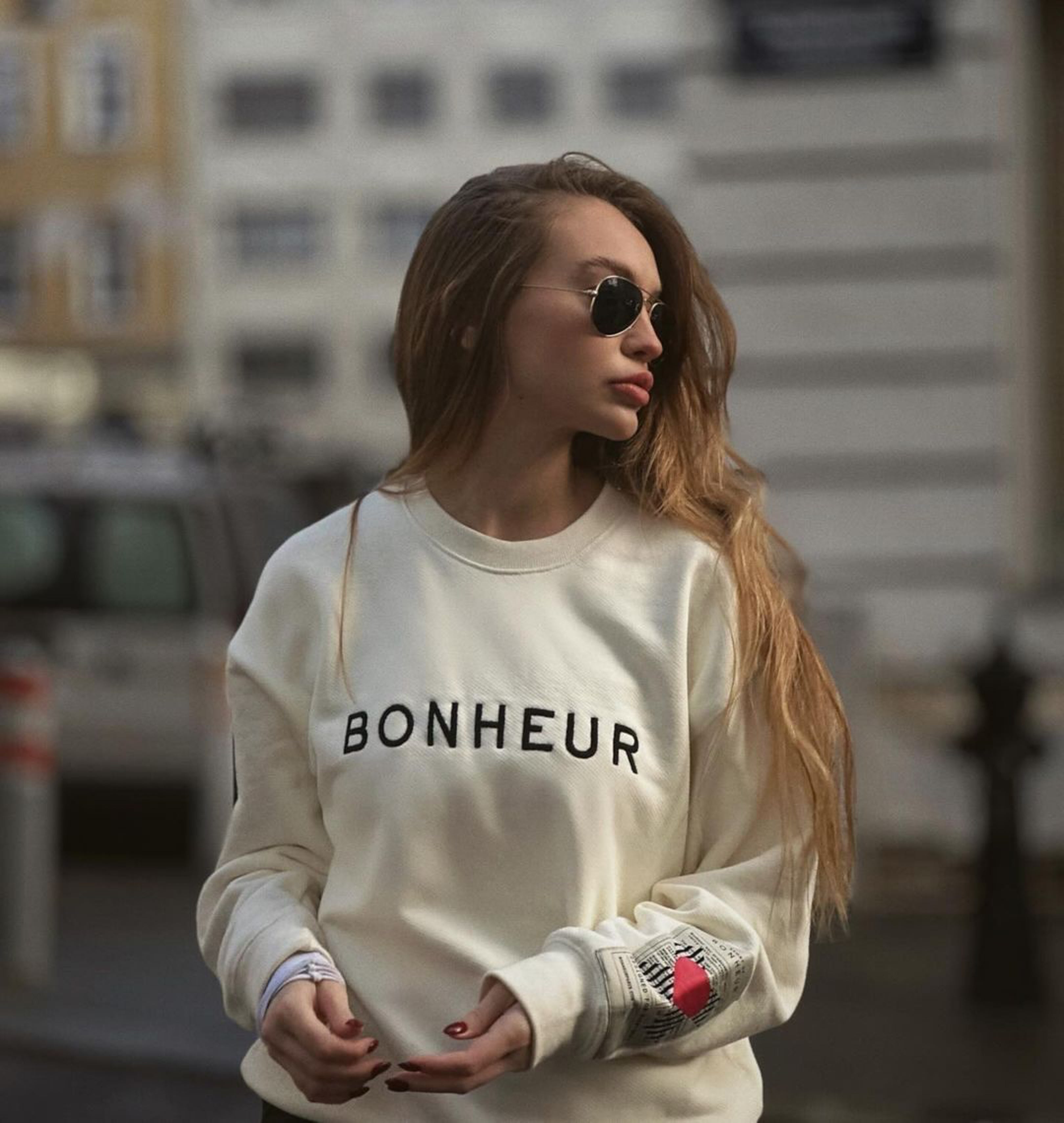 Bonheur Beıge Oversıze Sweatshırt S