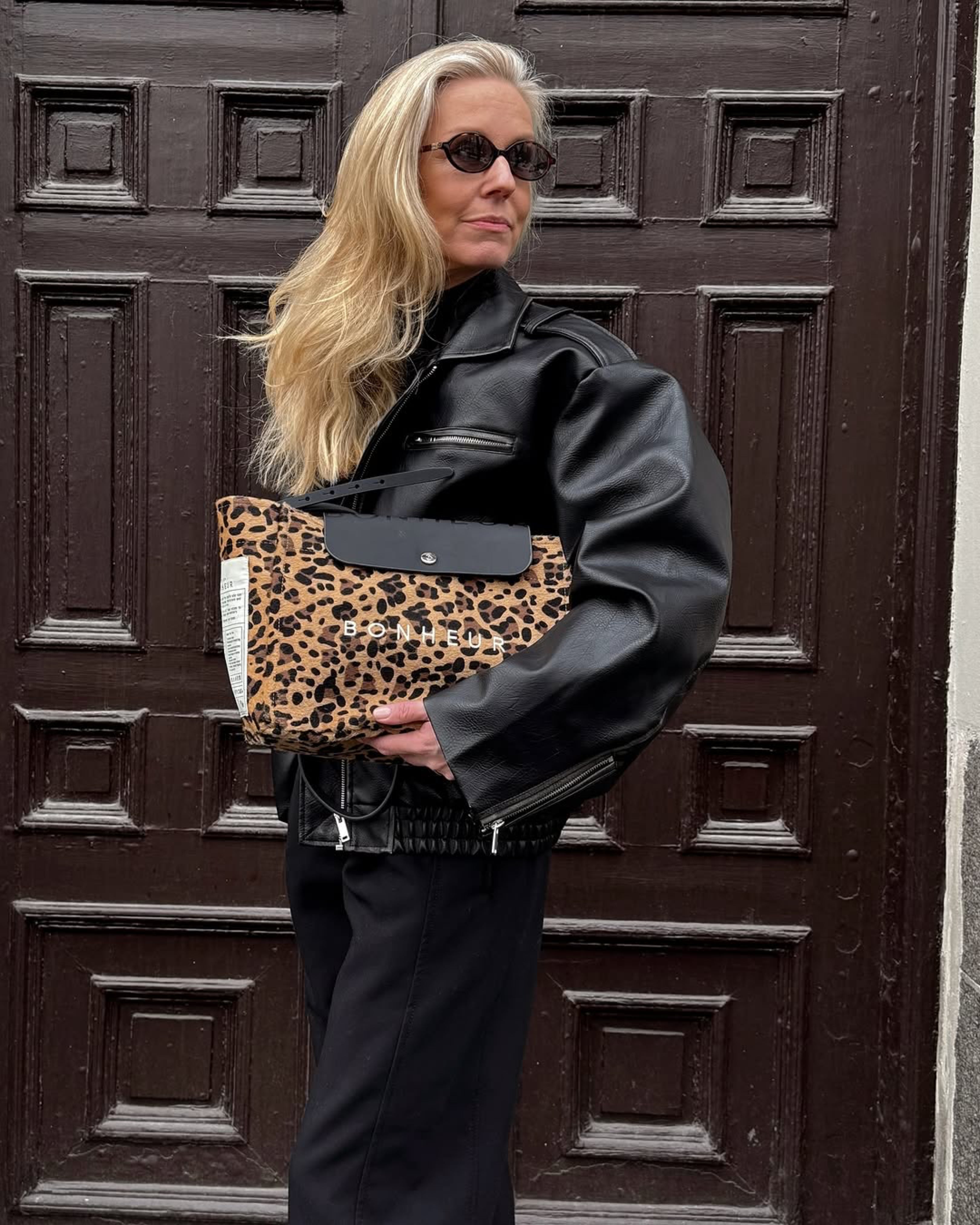 N°6 Canvas Clutch+Bag - Leopard