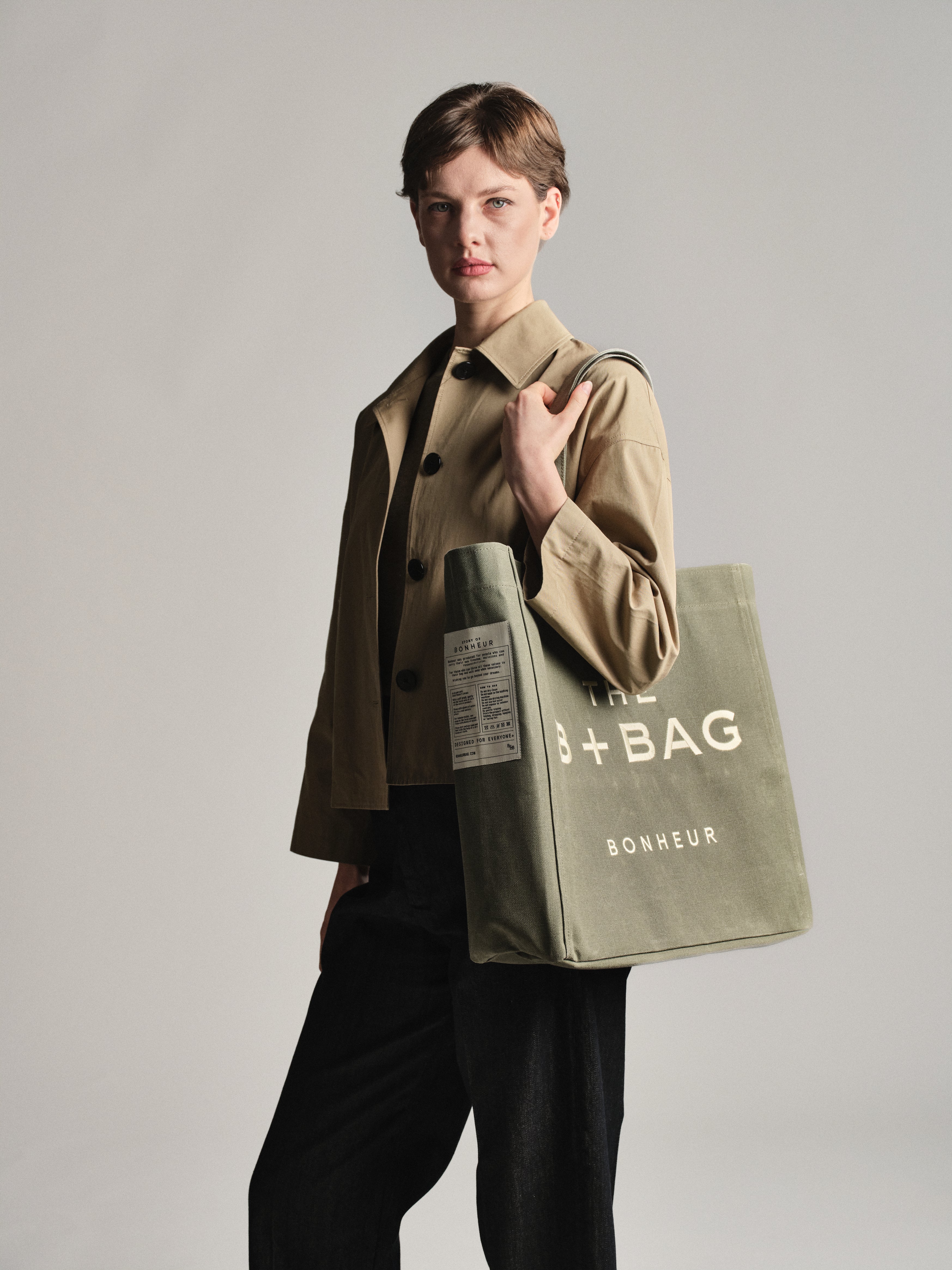 Canvas Green Tea Medium Tote Bag