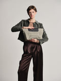 N°6 Canvas Clutch - Milky Green