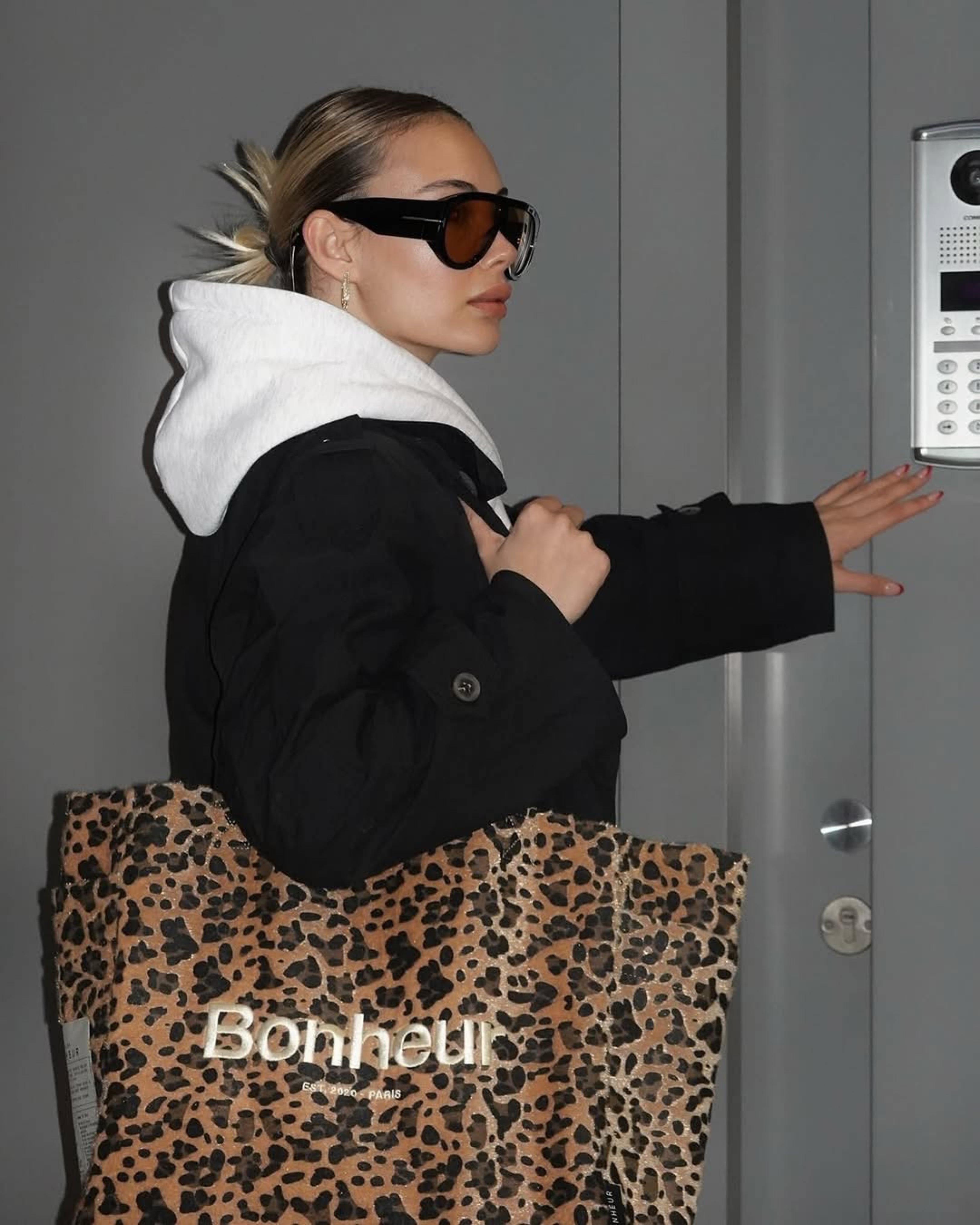 Porte Bonheur様 N°4 Canvas Cotton Bag - Leopard