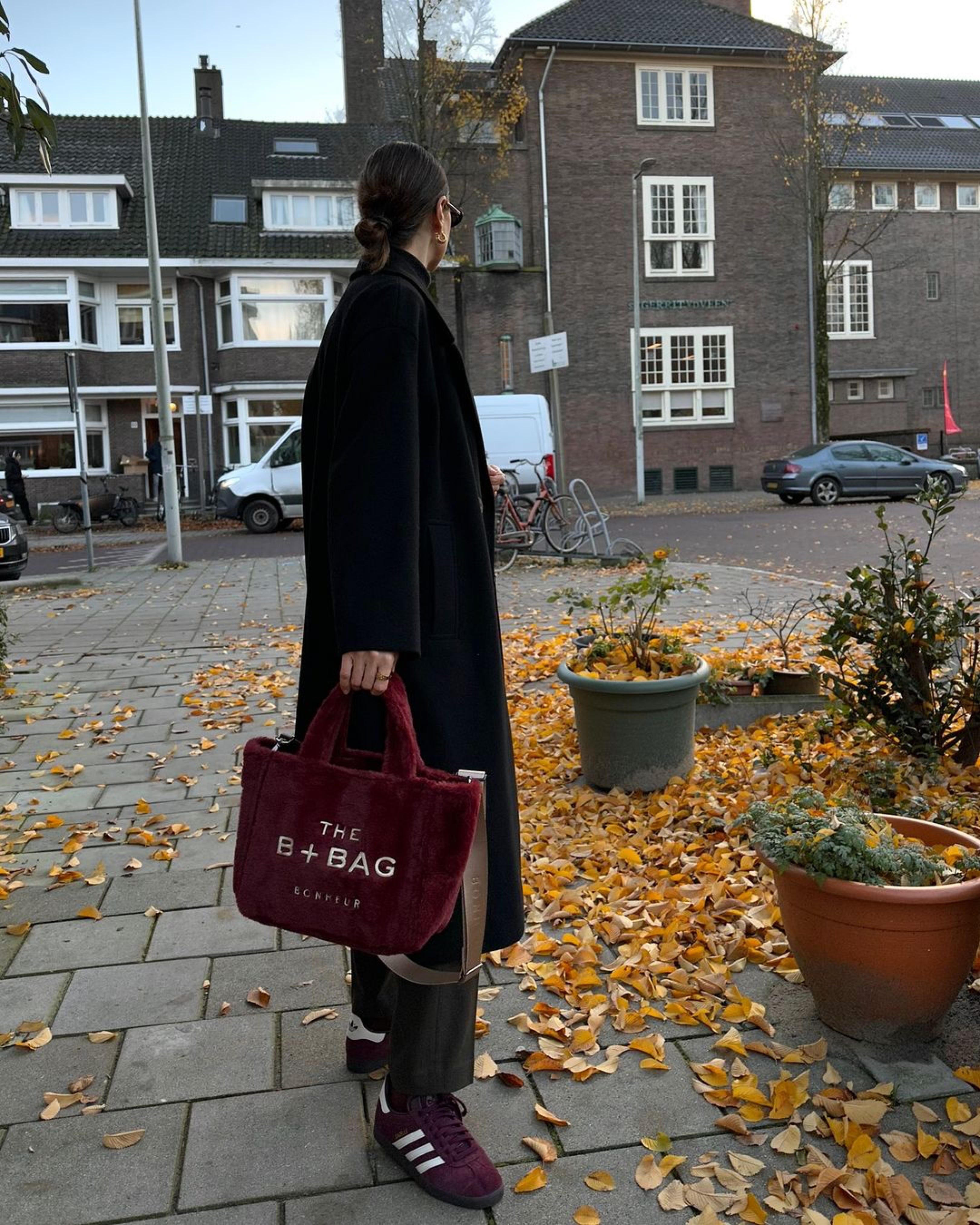 Fluffy Tote Bag -  Cherry Red