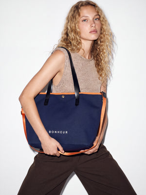 N°8 Canvas - Navy Tangerine