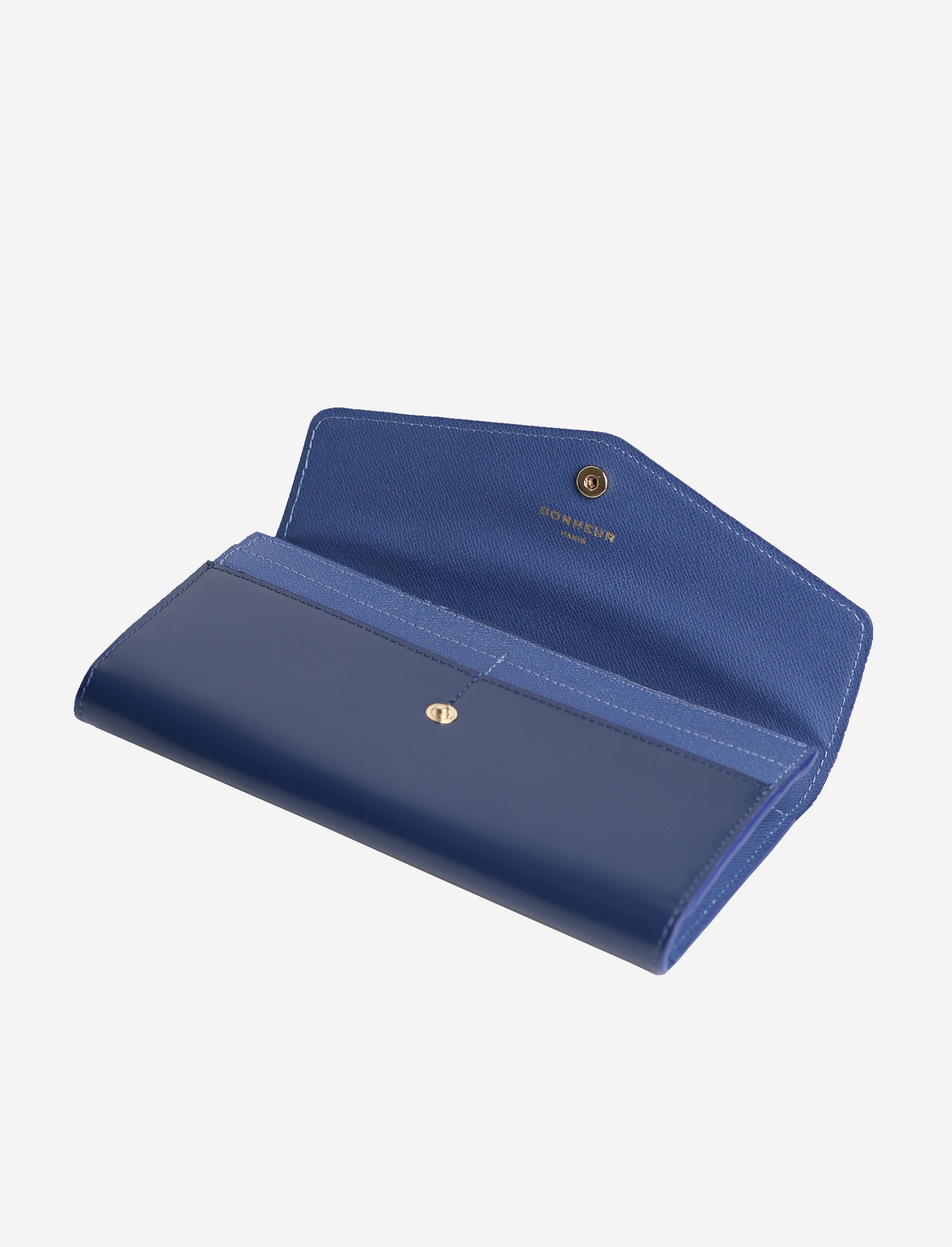 B+WALLET- Navy Peony Büyük Boy Cüzdan