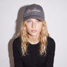 Charcoal Cotton Gabardine Cap