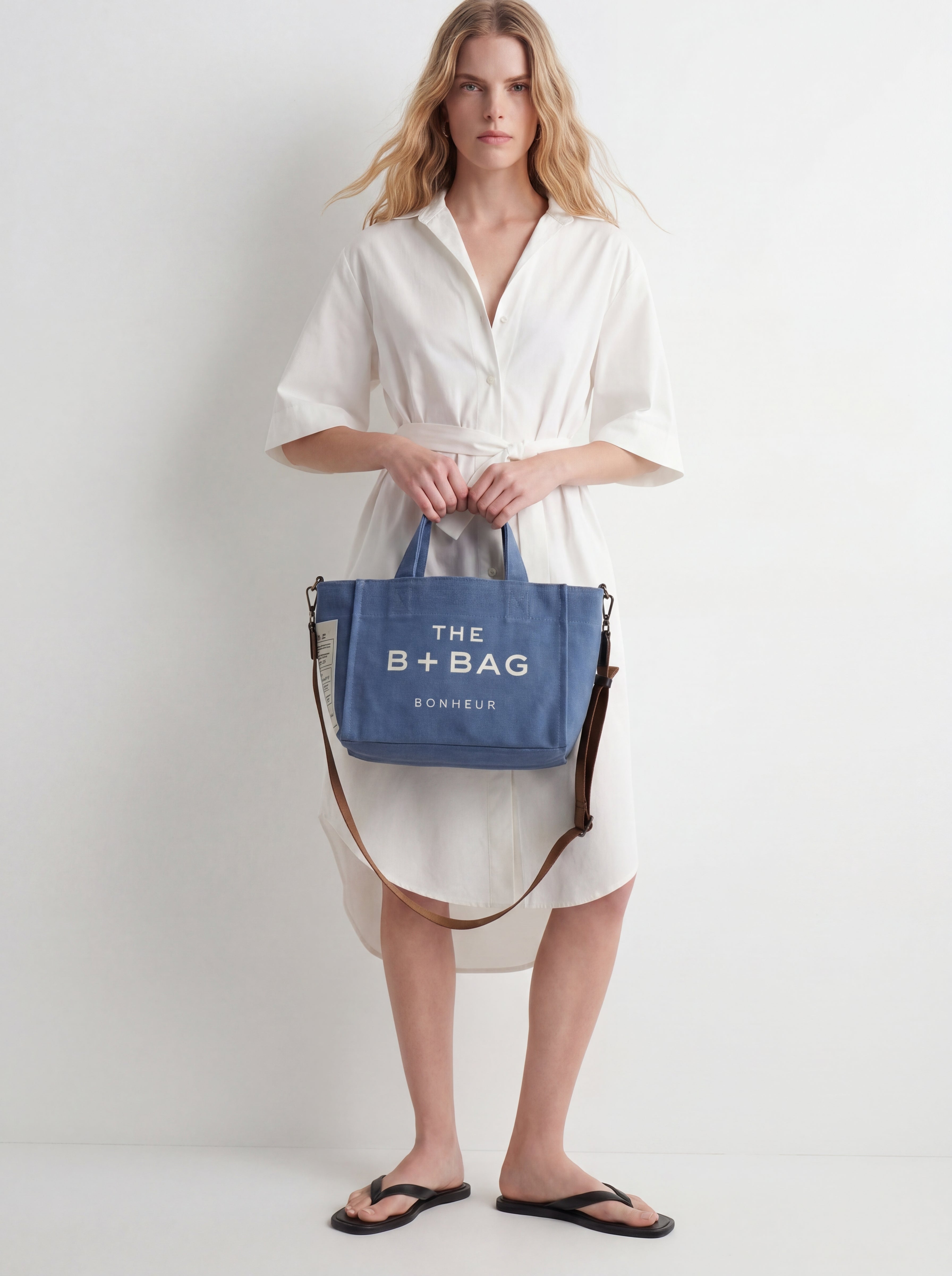Canvas Parisian Blue Small Tote Bag