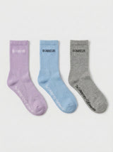 Grey, Blue & Lilac 3'lü Çorap Seti