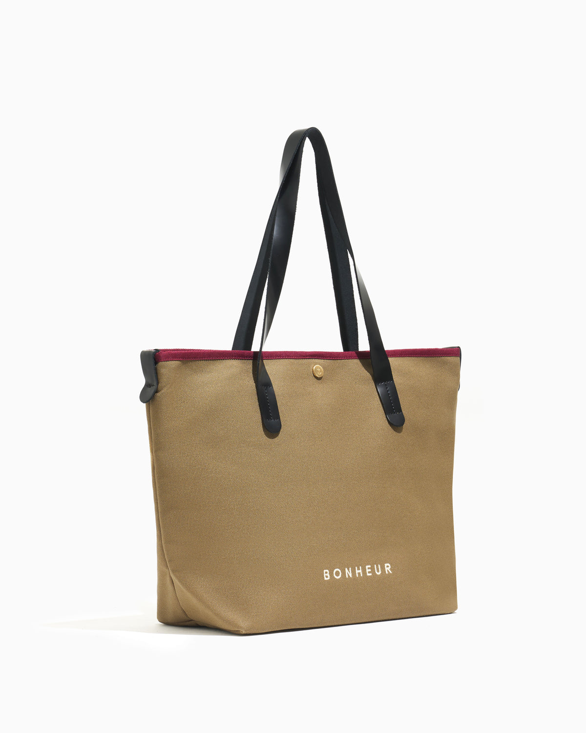 N°8 Canvas Desert Khaki kanvas çanta — yandan görünüm