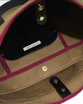 N°8 Canvas Desert Khaki kanvas çanta — iç detay