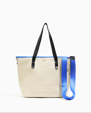 N°8 Canvas - Ecru Cobalt