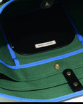 N°8 Canvas Forest Green kanvas çanta — iç detay