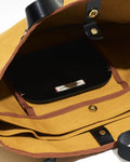 N°8 Canvas Honey Mustard kanvas çanta — iç detay