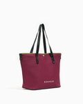 N°8 Canvas Merlot kanvas çanta — yandan görünüm