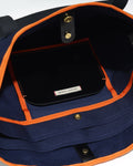N°8 Canvas Navy Tangerine kanvas çanta — iç detay