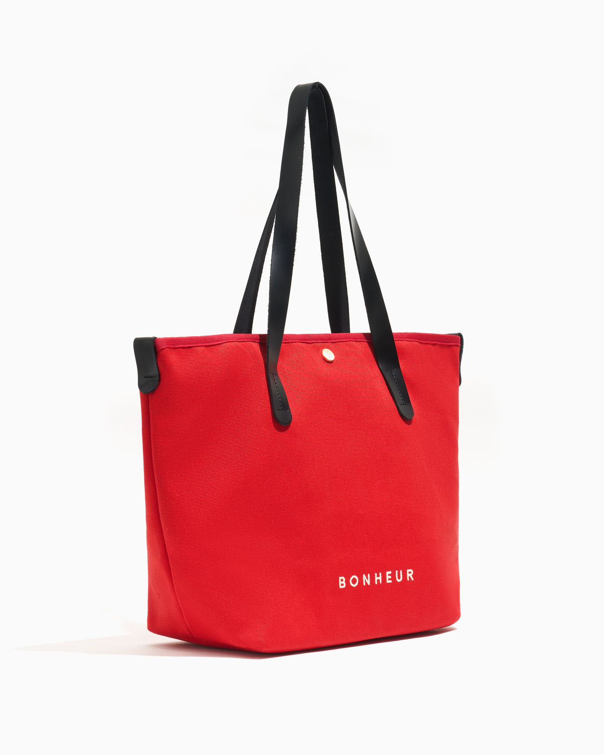 N°8 Canvas Poppy Red kanvas çanta — yandan görünüm