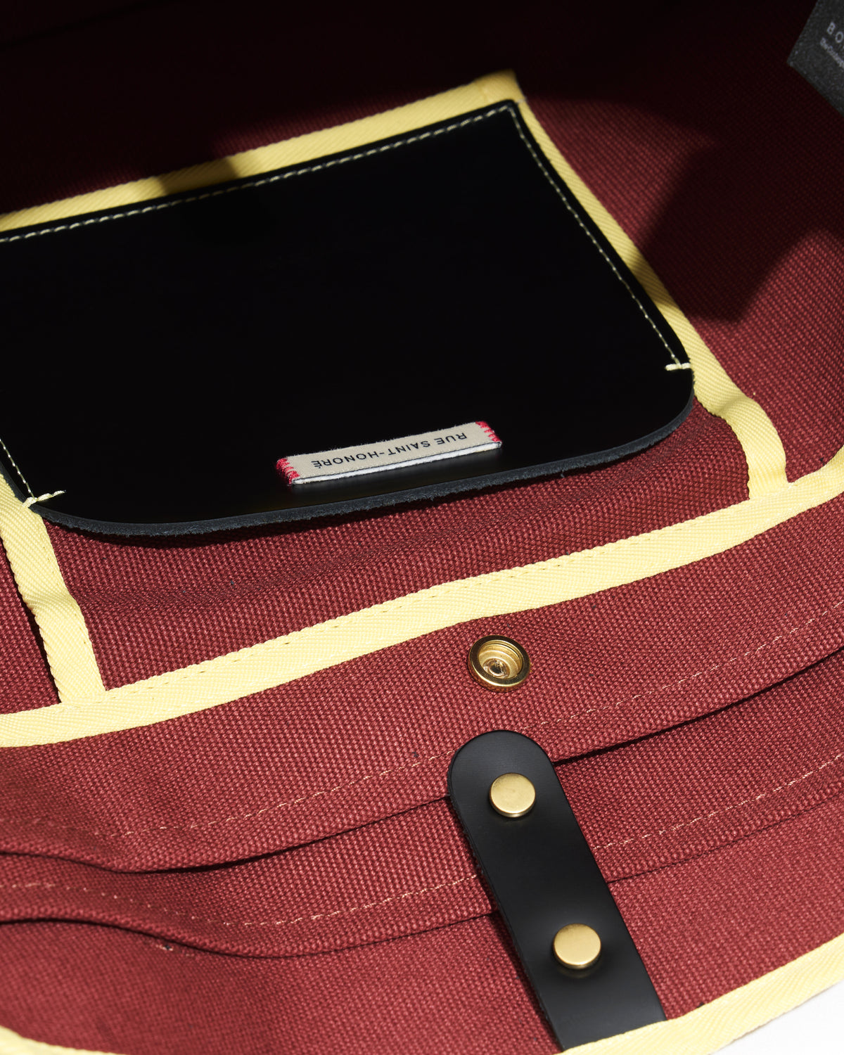 N°8 Canvas Rosewood kanvas çanta — iç detay