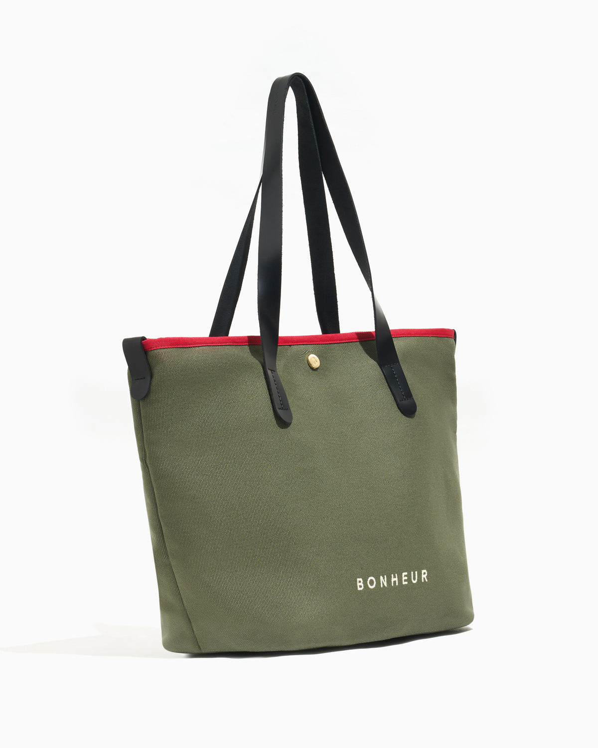 N°8 Canvas Sage Green kanvas çanta — yandan görünüm