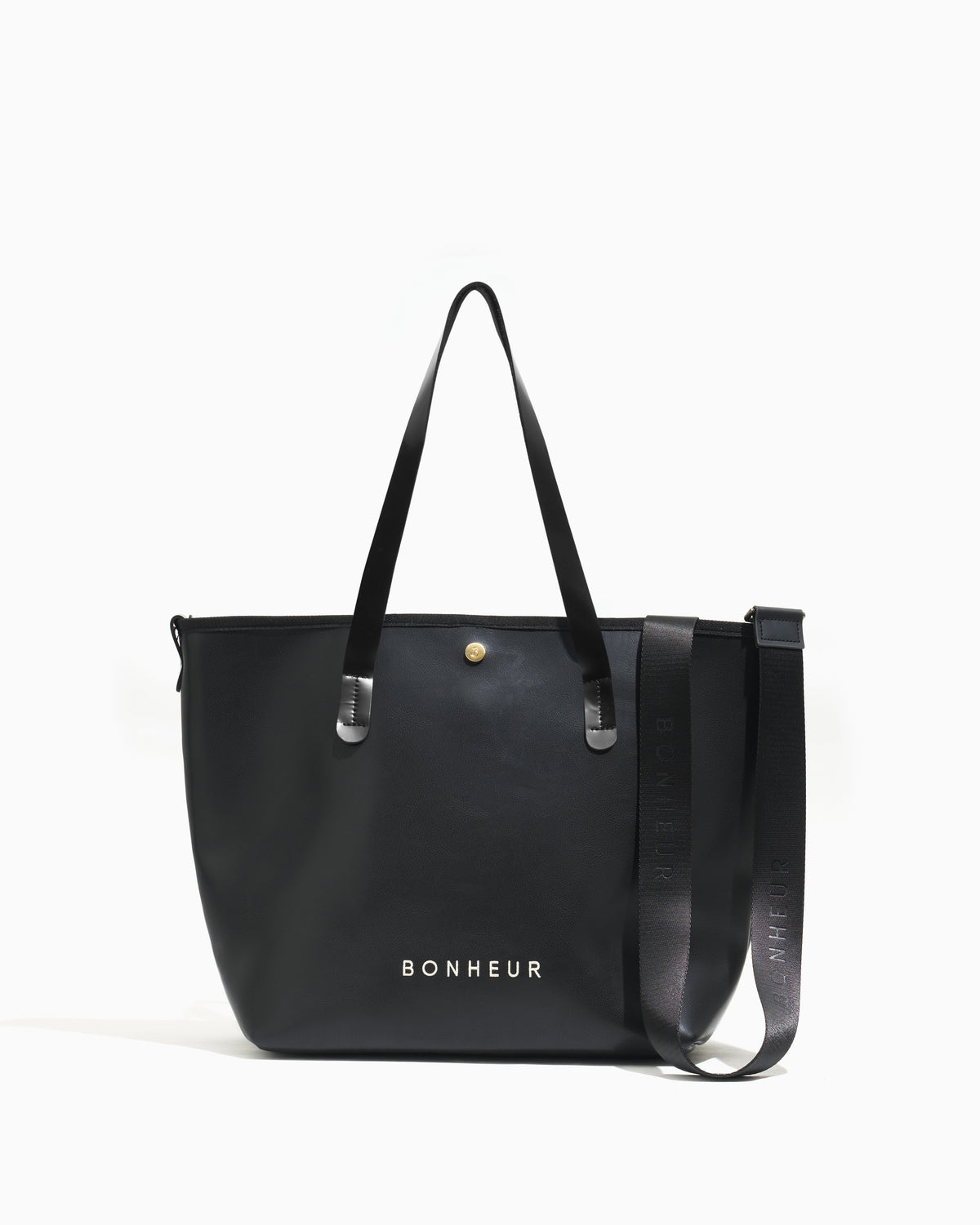 N°8 Vegan Phantom Black çanta — önden görünüm
