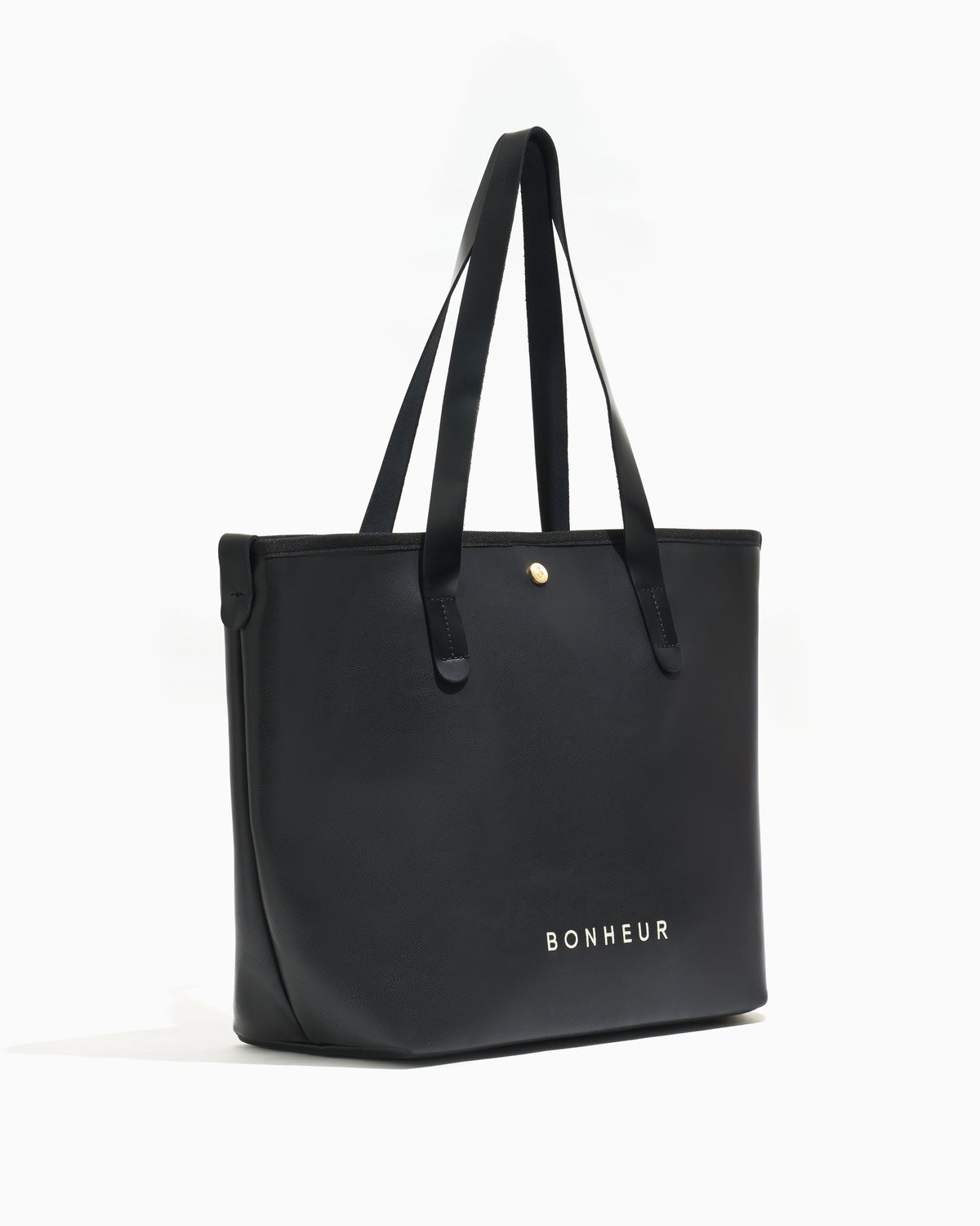 N°8 Vegan Phantom Black çanta — yandan görünüm