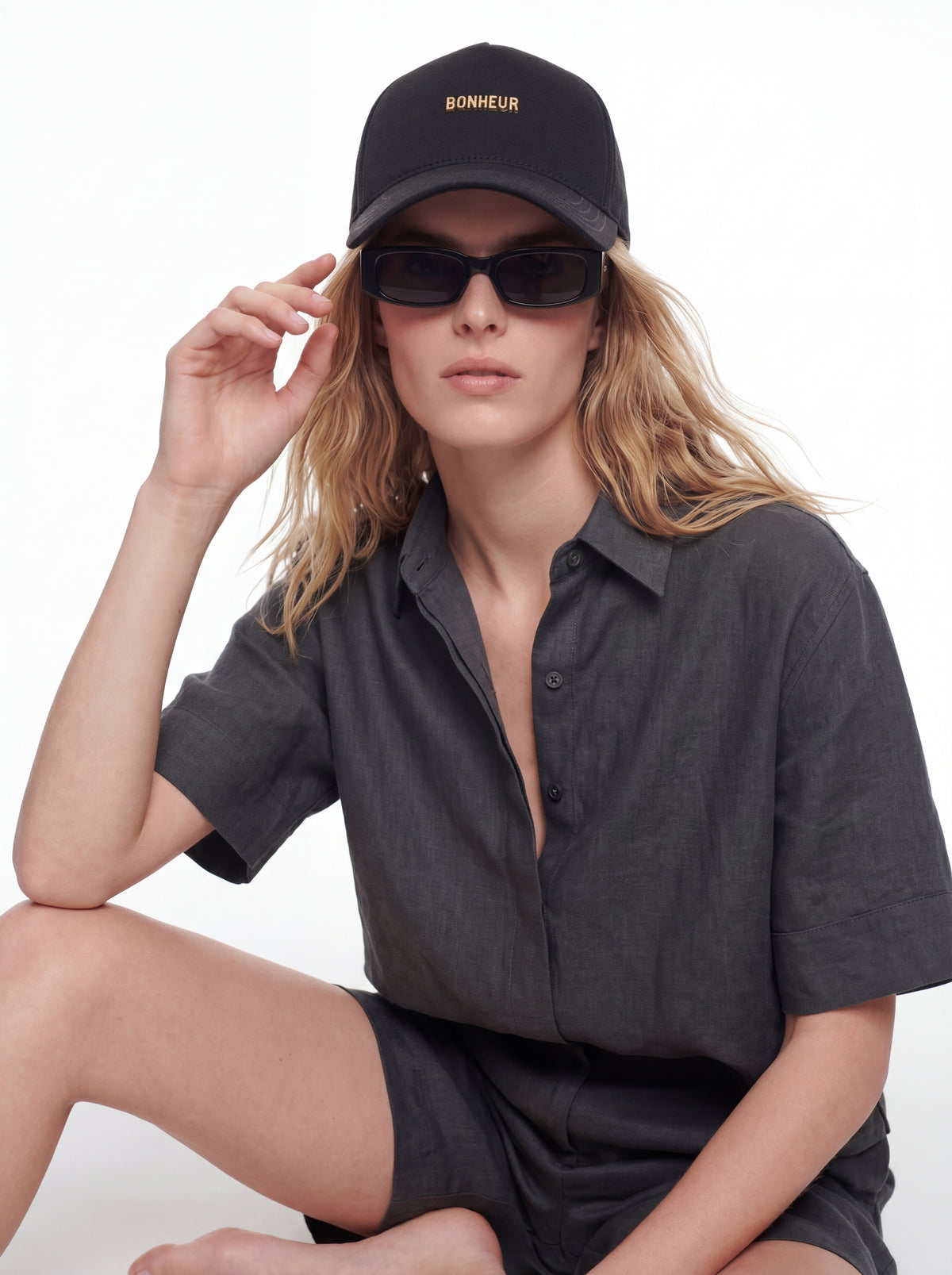 Bonheur Metal Logo Baseball Cap