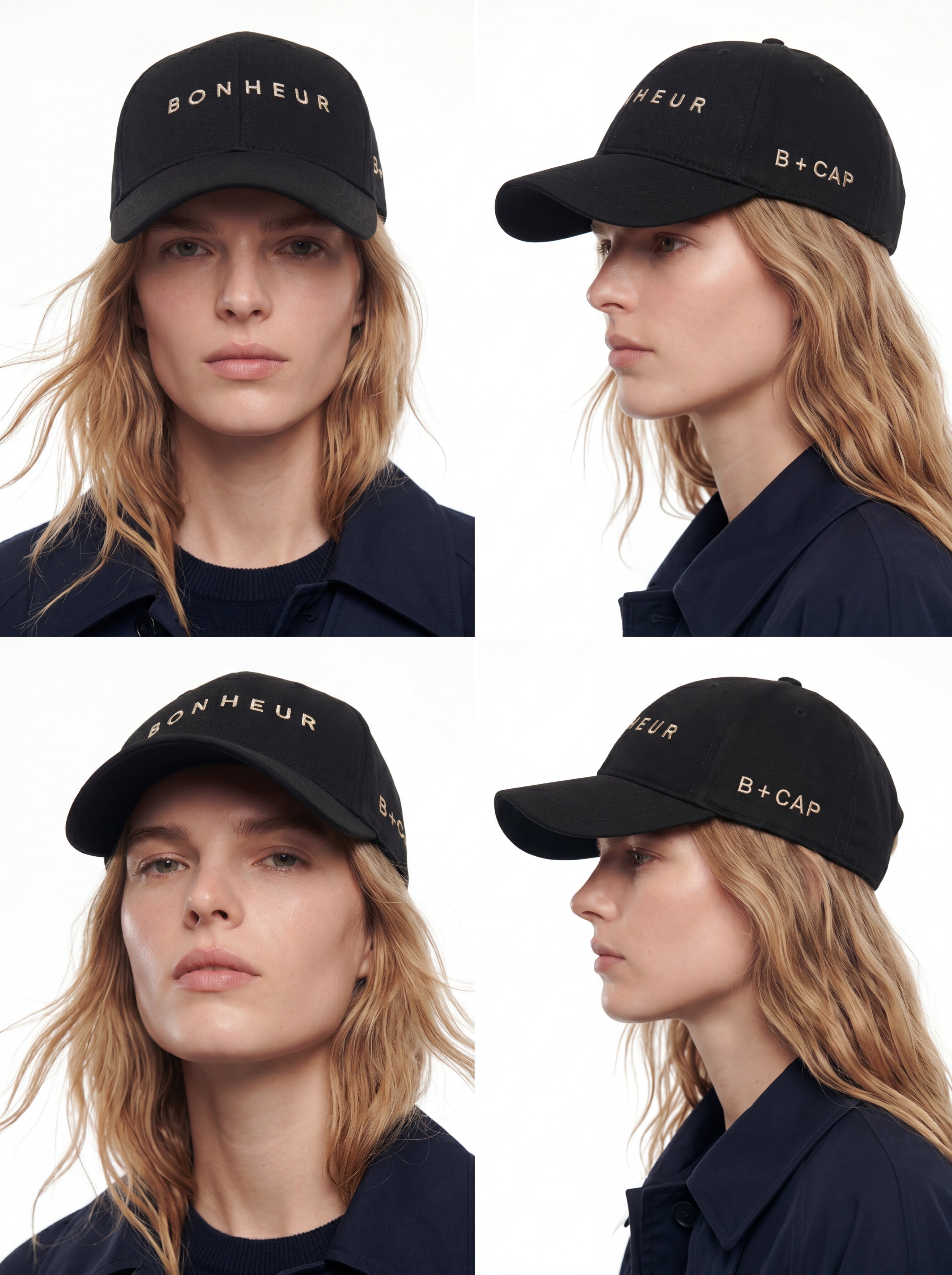 Bonheur Black Baseball Cap