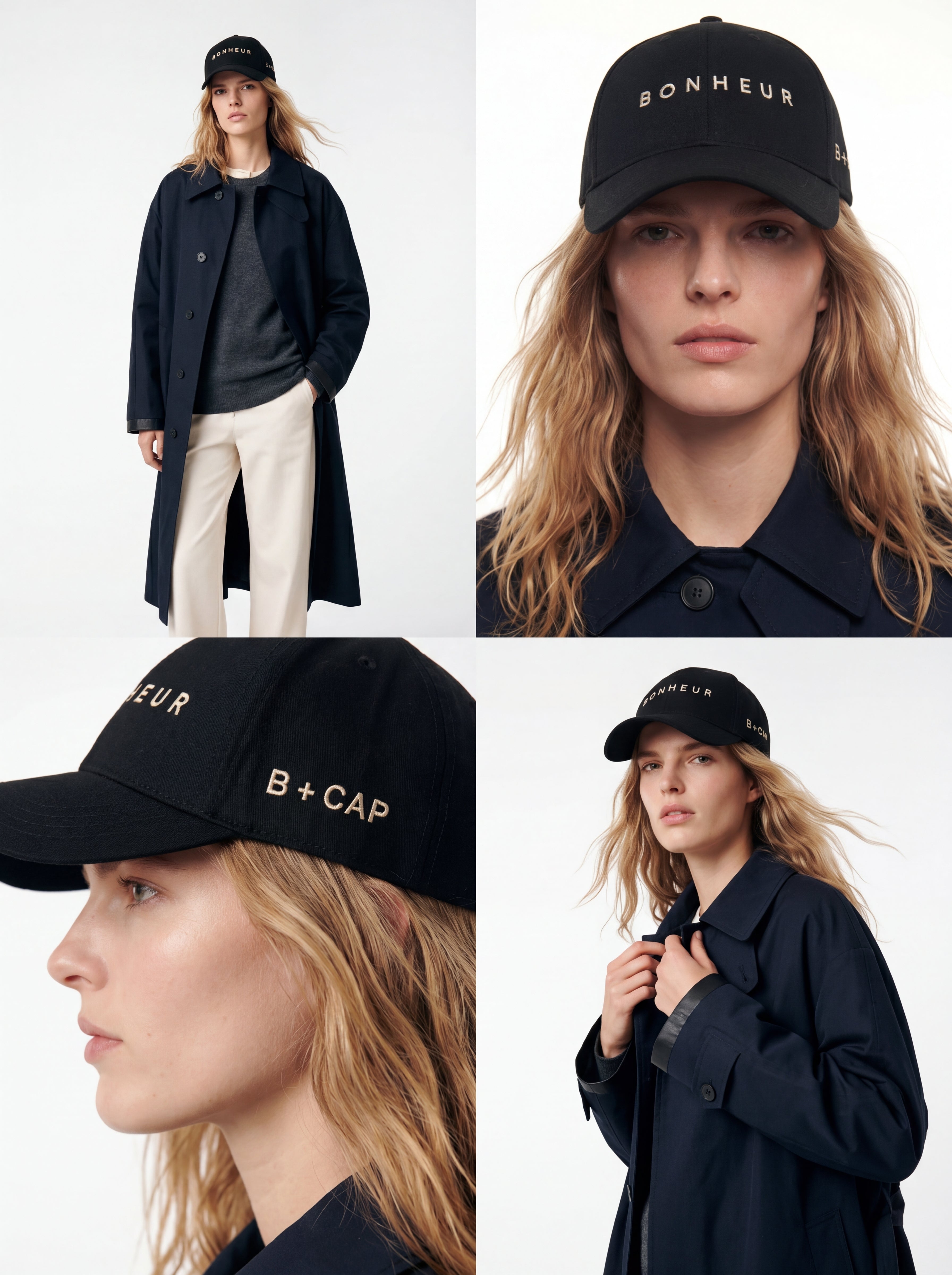 Bonheur Black Baseball Cap