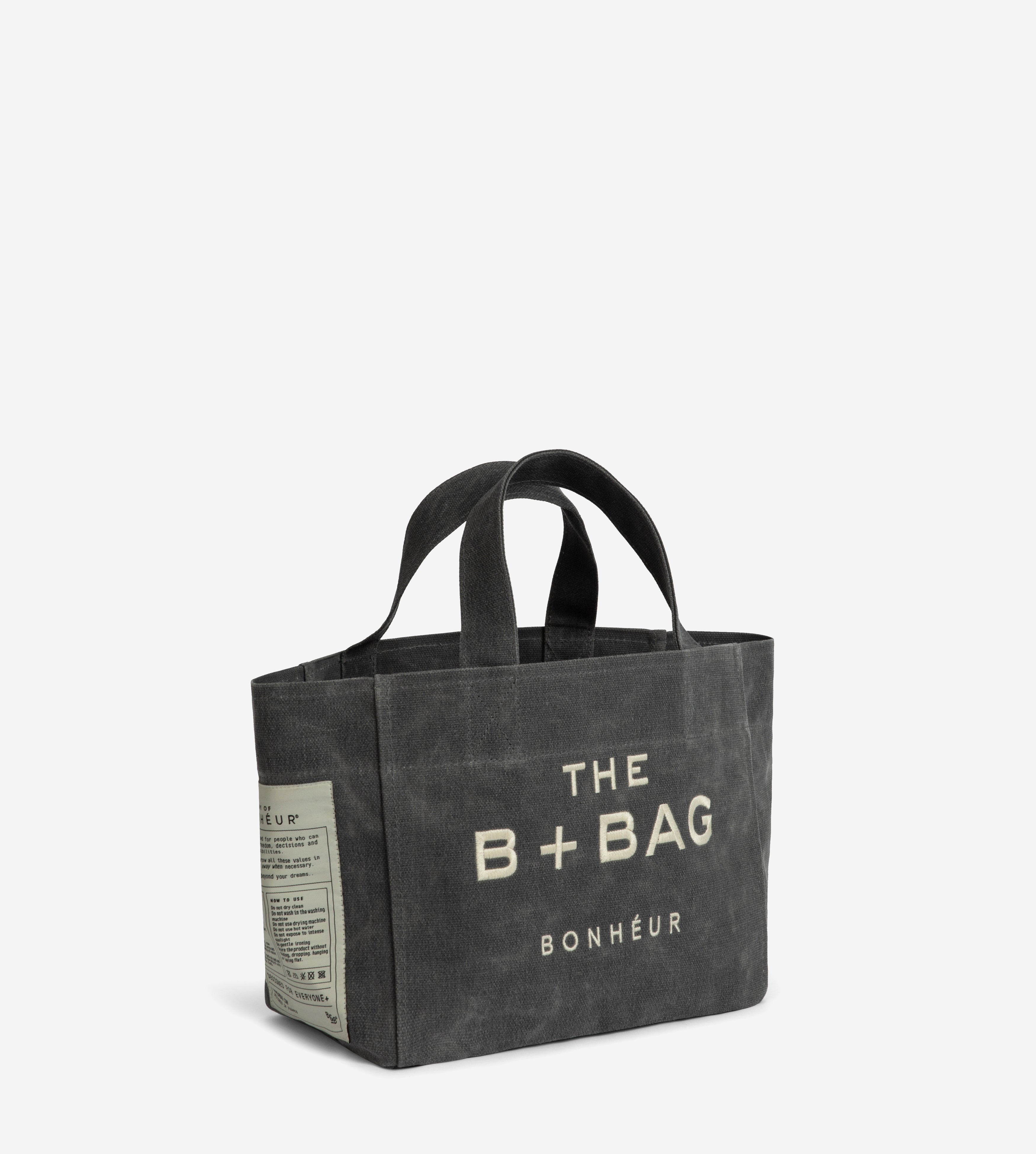Canvas Ghost Gray Small Tote Bag